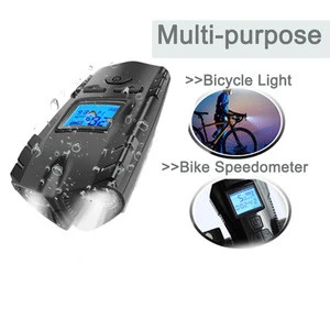 Waterproof Bike Speed Counter Wireless Bicycle Stopwatch with LED Light