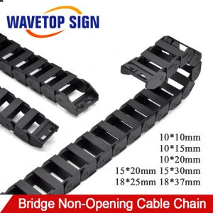 WaveTopSign Cable Chain 18x25 18x37 15x30 15x20mm Bridge Type Non-Opening Plastic Towline Transmission Drag Chain