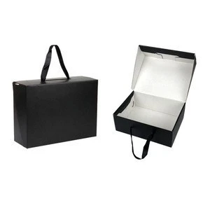 White/Black Kraft Paper Gift Box Childrens shoe box Portable Case Big 19*14*8cm/23*16*9cm