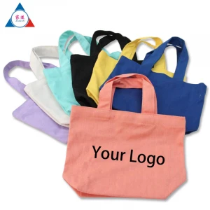 wholesale a large ecological custom logo cotton canvas shopping bag