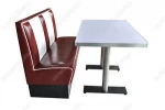 Wholesale American 1950s retro diner table and booth furniture set,cheaper midcentury retro 1950s restaurant table and booth set