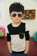 Wholesale Boys Tshirt Spring Autumn Kids Tops Clothes Children T shirt for Baby Boy Long Sleeve T-Shirt cotton toddler leopard