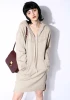 Wholesale 100% cashmere hoodie plain knitted custom Sweater Women