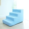 Wholesale Collapsible Foldable Ramp Soft Luxury Pet Dog Sofa Bed 4 Steps Ladder Pet Dog Stairs for Dogs with Mesh Fabric
