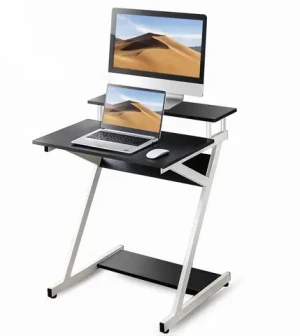 Wholesale Computer Desk with Monitor Shelf Metal Frame Corner Study Writing Laptop Desk for Small Spaces