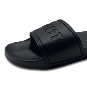 Wholesale Custom Black Slides Sandals,Summer Mens Slipper White Slider Sandals,Design Print Open Toe Slippers