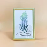 Wholesale custom fashion certificate home hotel desktop square plated metal alloy picture photo frame