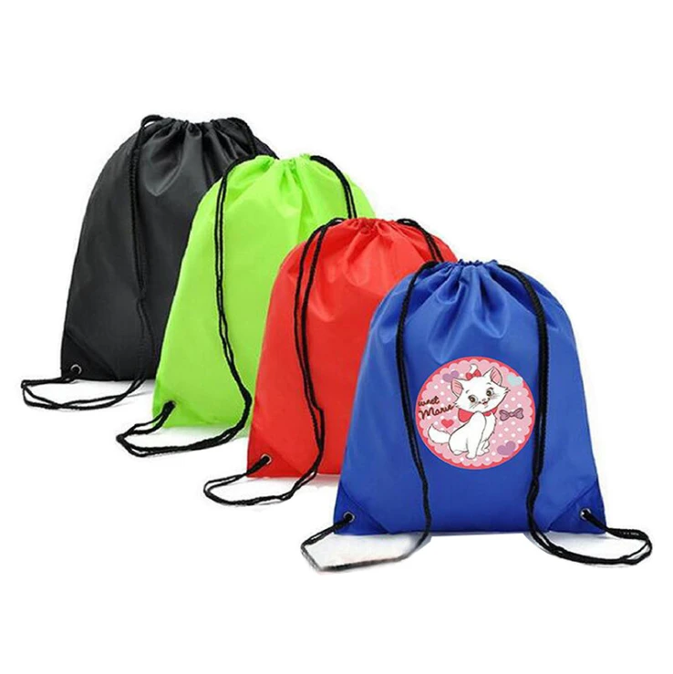 Wholesale Extra Large Eco 210D oxford Drawstring Backpack Promotional Kids Custom Sport Black Drawstring Bag Promotional Bag