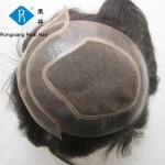 Wholesale factory natural human india hair men toupee