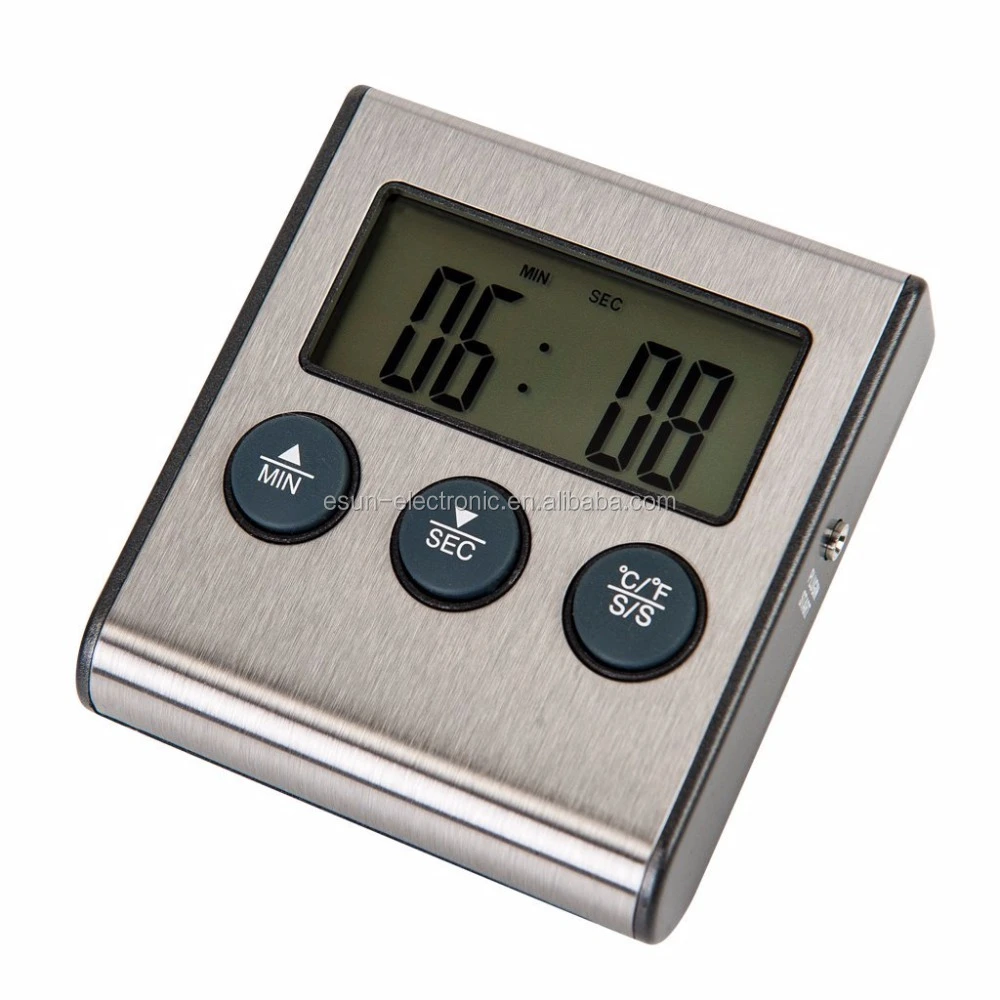 Wholesale Factory Price Digital Kitchen Cooking Food Meat BBQ Thermometer with Timer Clock