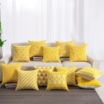 wholesale geometric pattern home decor 100% cotton pillow case cover embroidery cushion cover 45x45cm