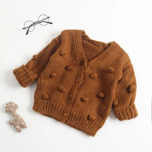 Wholesale Girl Cardigan Design Baby Knit Sweater