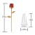 Import Wholesale Glass Crystal Rose Flower Romantic Glass Craft for The Best Wedding Gift Valentines Day from China