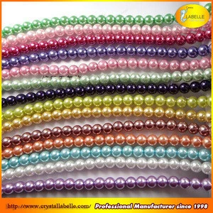 Wholesale glass pearl bead for garment wedding dress hat and necklace Diy