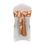 Wholesale gold satin wedding chair sashes