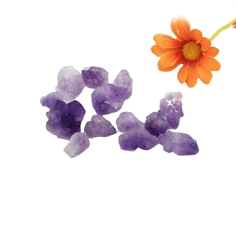 Wholesale healing natural purple crystal quartz stone gravel home decoration crystal flower