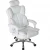 Import Wholesale High Quality Leather Executive Office Chairs White Modern Ergonomic Swivel Thick Cushion Linkage Armrest Chair from China
