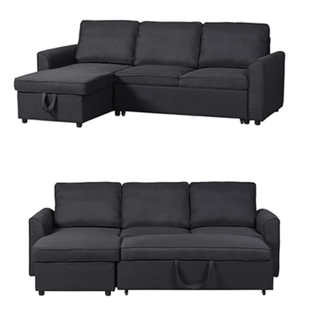 Buy Wholesale L Shape Fabric Corner Tufted Sectional Sofa Bed With ...