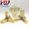 Wholesale Modern Triangle Furniture  Accessories 130 mm Length Metal Gold Couch Sofa Legs
