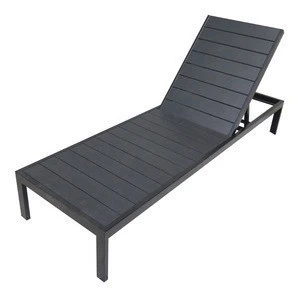 Wholesale Modern Wooden Sun Lounger Outdoor Waterproof Plastic Wood Beach Chair