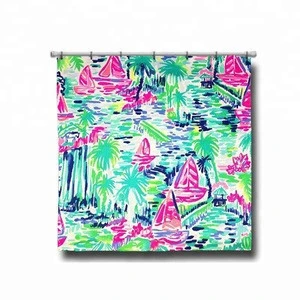 Whole Monogrammed Personalized, Lilly Pulitzer Inspired Shower Curtain