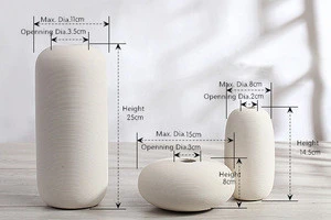 Wholesale New Design and High Quality Round Cheap Ceramic Vases