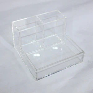 Wholesale Office Desk Clear Acrylic Stationery Holder Clear Desk Pen Holder Small Pencil Holders