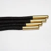 Wholesale printed shoelace accessory 20mm gold metal clip and metal tip