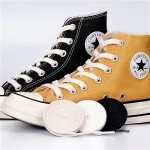 Wholesale Sneaker Accessories 1cm Width Pure Organic Cotton Shoelaces Custom Shoe Laces Canvas Creamy White Flat Shoe Lace