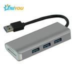 wholesale usb hub 3.0 to 3 port USB3.0 hub with SD/TF Card Reader usb-c hub