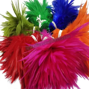 Wholesale Wedding Decoration Coque Cock Saddle Cheap White Natural Rooster Tail Chicken Feathers For Craft Extension