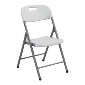wholesale white resin outdoor chairs portable plastic folding chair with aluminum legs