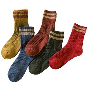 Wholesale winter thick thermal 2 lines high quality wool socks women