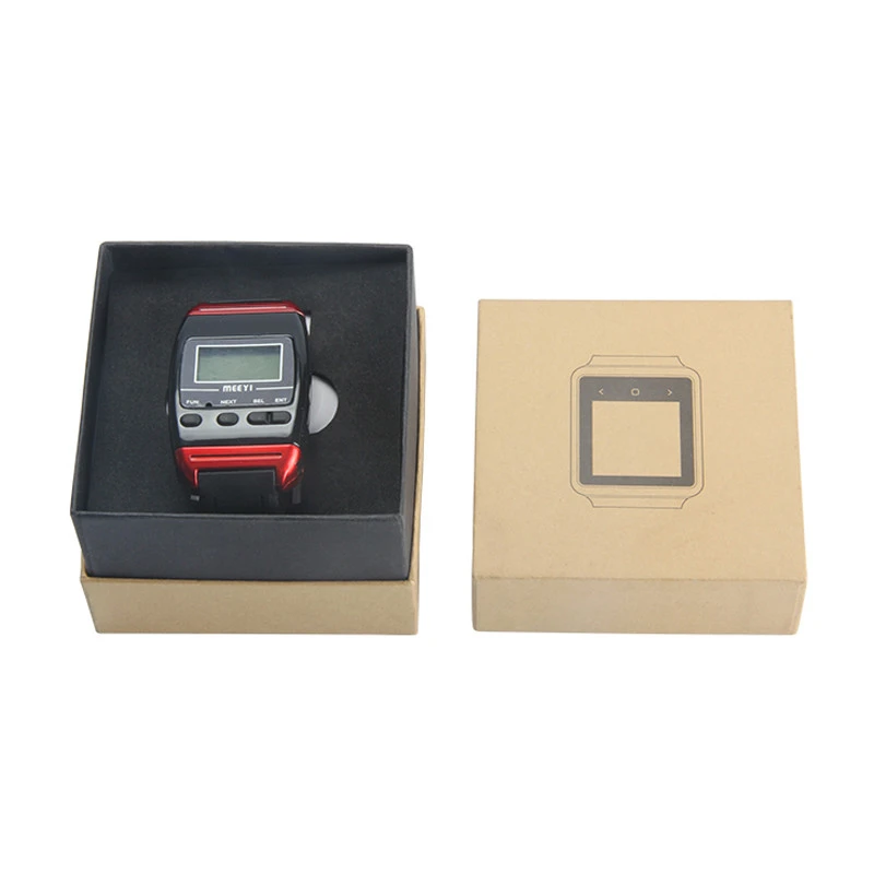 Wireless Wiater Call System Mini Guest Call Button Kitchen Restaurant Receiver Wrist Watch Pager