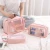 Import woman waterproof cosmetic bag pvc transparent makeup bag leather wash bag for travel from China