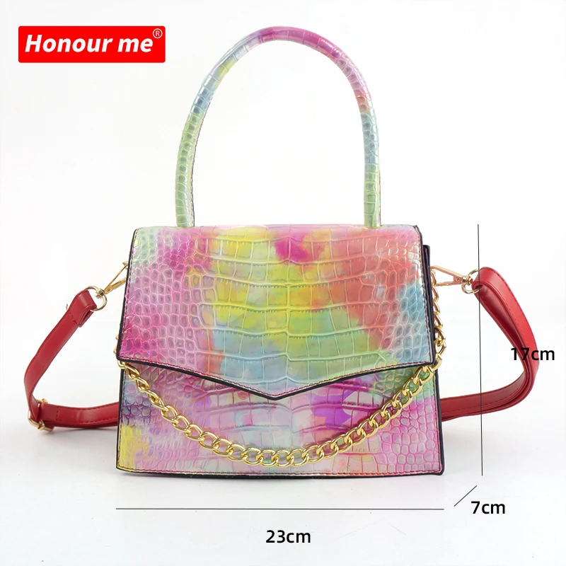 Women bags New Arrivals 2021 leather handbag Painting sac a main woman Hasp chain purse sling bags different colors are in stock
