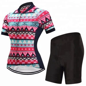 Women Professional Summer Cycling Wear Manufacturer Quick Dry Breathable Customized Cycling Jersey and cycling shorts