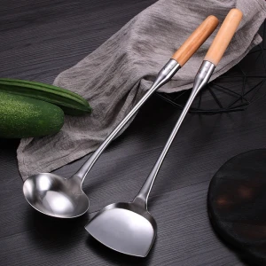 Wooden handle Cooking utensil ,stainless steel kitchen utensils ,kitchen tool  utensils