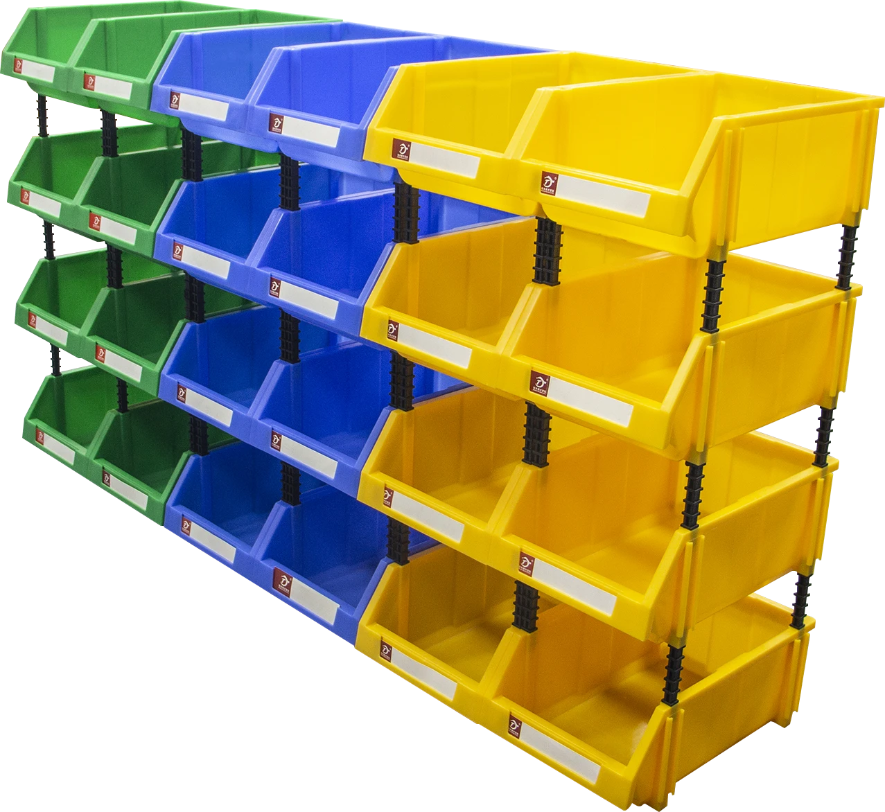 X4 warehouse shelf bin spared storage bins stackable parts boxes