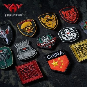 YAKEDA custom 3D military epaulettes tactical embroidered badge sticker rubber patch