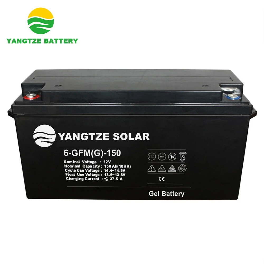 Yangtze factory wholesale high efficiency 12v 150ah solar gel batteries