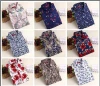 yiwu factory plus size New Long sleeve Printed Flowers cotton Shirts Casual Slim Blusas Femininas Camisas