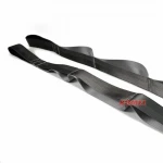 Yoga Strap With 12 loops for Stretching,Yoga & Pilates / Silver Nylon Shiny Strap