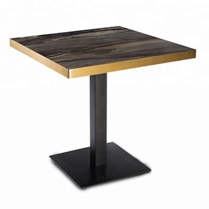 YT-002-2 Cafe coffee shop marble furniture dinning table, japanese dining table