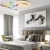 Zhongshan hotel home loft living room remote control dimmable flush mount oval acrylic design smart led ceiling light housing