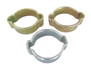 Zinc plated steel Pipe Connections Double ear hose clamp Varisized clips