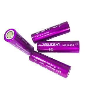 zoomkray high drain 3.7v/2000mAH 5c18650 battery without PBC board