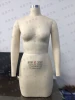 Half body fabric covered female dress form for tailoring