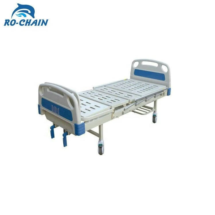 RC-AS023 Two function manual metal material modern normal flat nursing hospital bed for sale