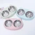 Import wholesale thickened feeder pet dog cat dual stainless steel bowls pet bowl cat double bowl from China